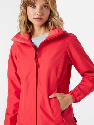 JACK WOLFSKIN - Casaco outdoor 'Stormy Point' em vermelho