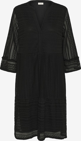 Cream Jurk in Zwart: voorkant