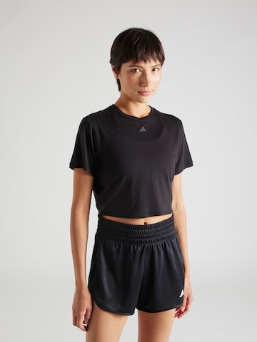 ADIDAS PERFORMANCE Functioneel shirt 'Studio' in Zwart: voorkant