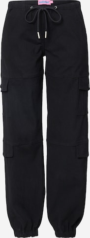Edikted Tapered Cargo trousers in Black: front