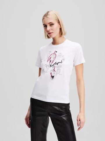 Karl Lagerfeld Shirt 'Karl Series' in White: front