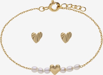 Lucardi Jewelry set 'Brautschmuck' in Gold: front