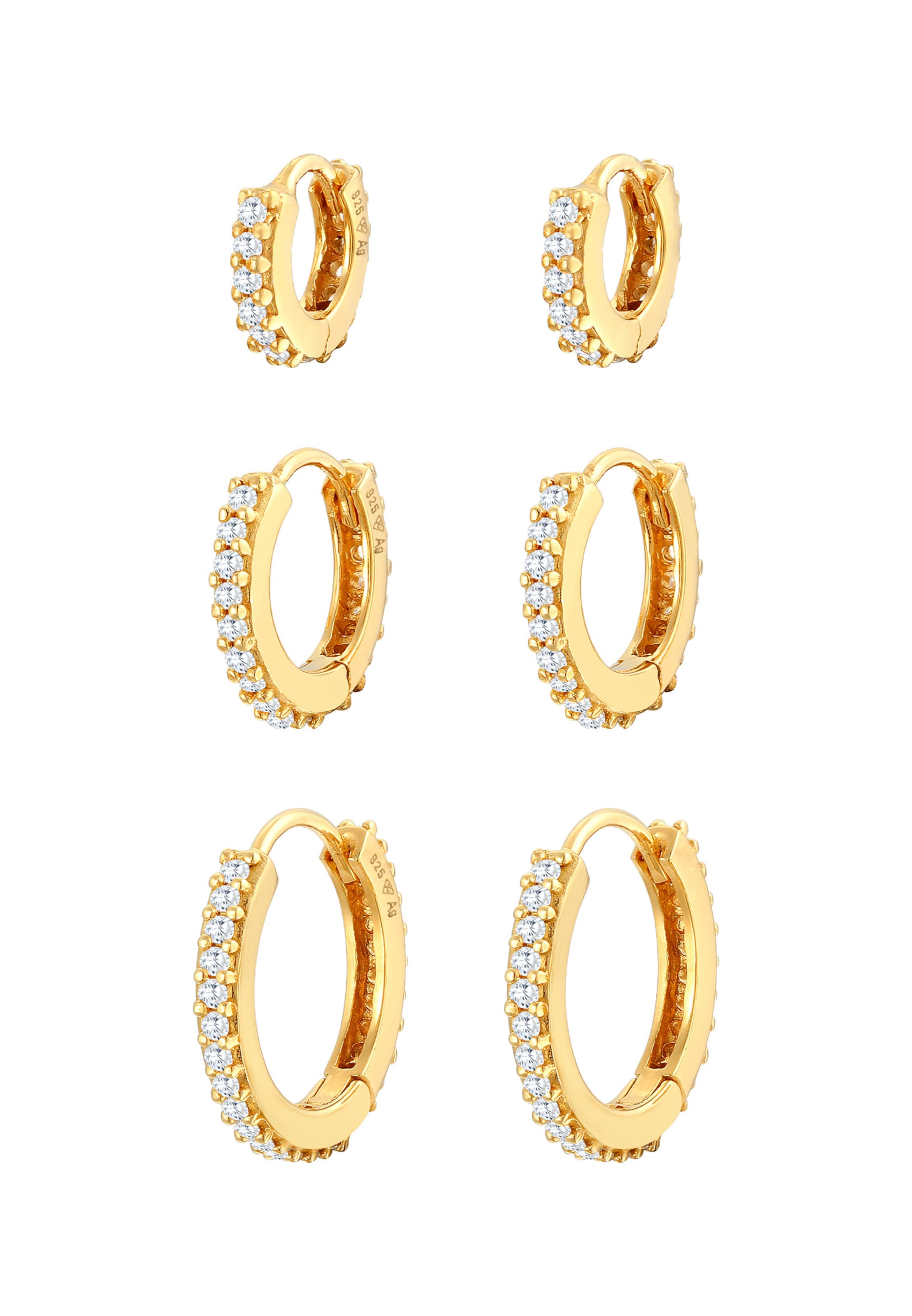 Boucles d'oreilles ELLI PREMIUM en or : devant