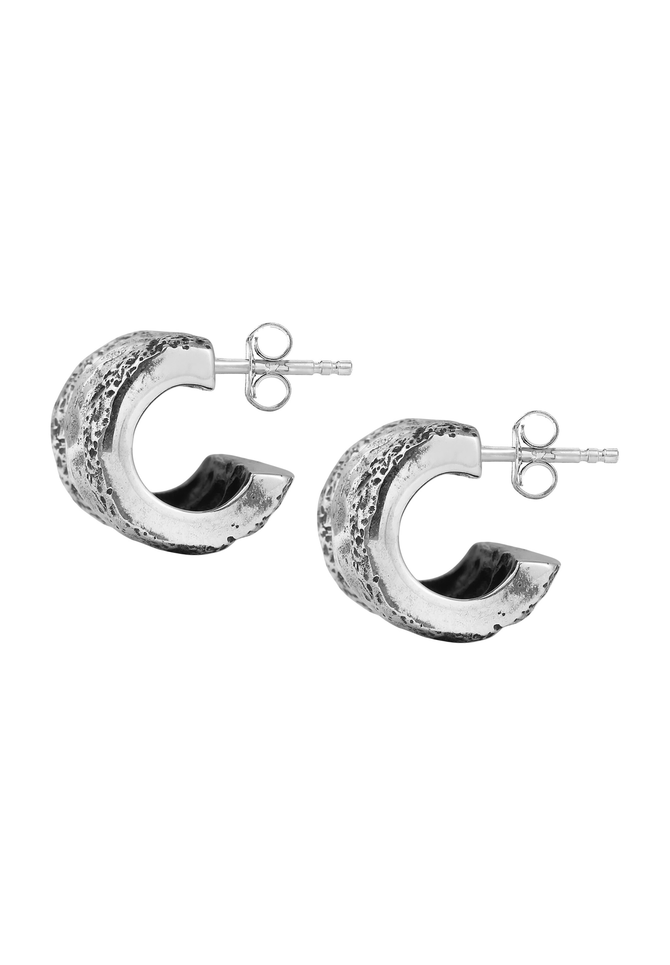 Boucles d'oreilles Haze&Glory en argent : devant