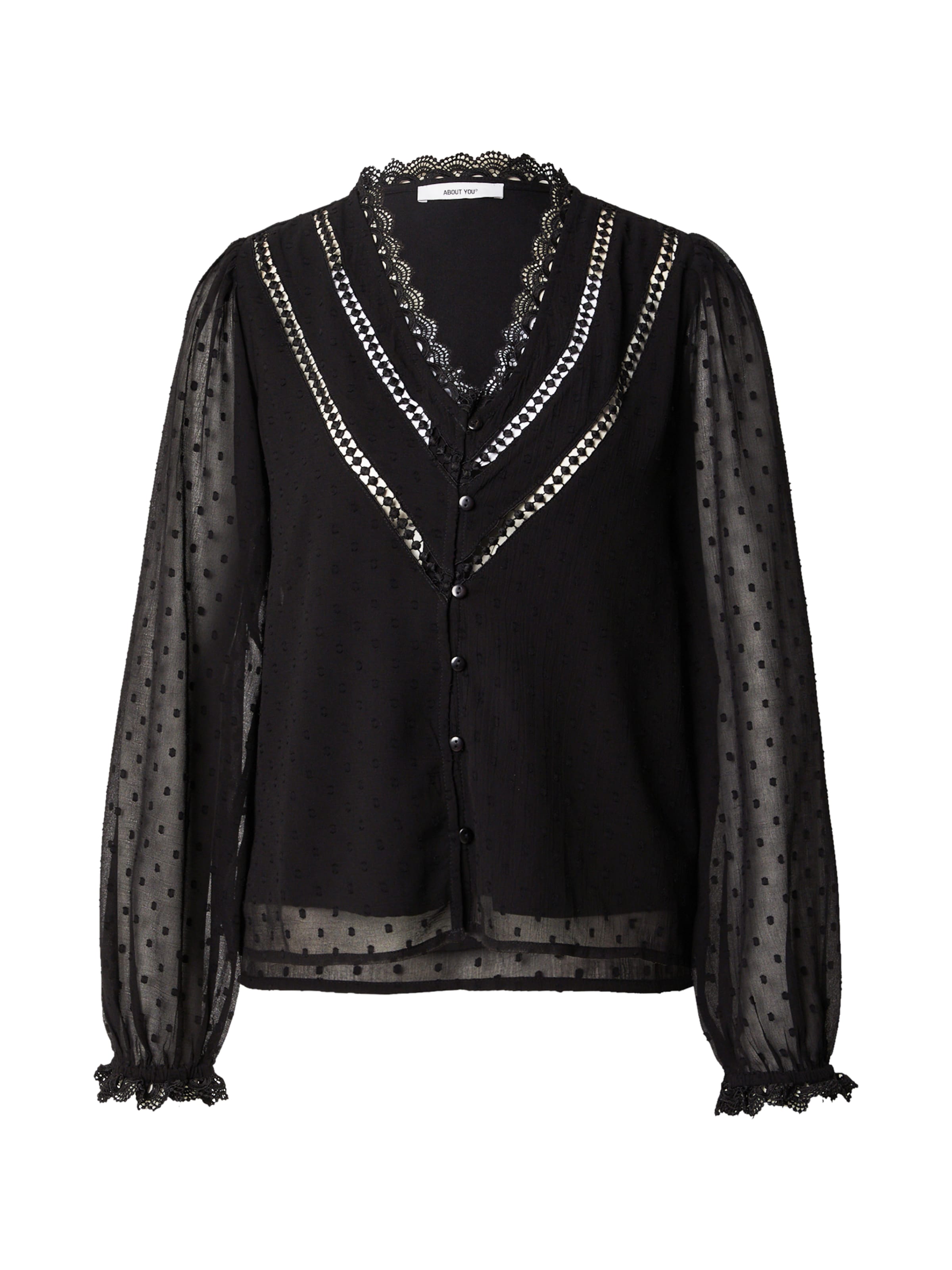 ABOUT YOU Bluza 'Ela' | črna barva: sprednja stran