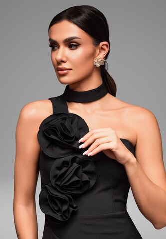 Ombre Evening Dress in Black