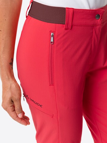 VAUDE Regular Outdoor trousers 'Farley' in Red