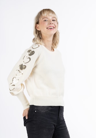 MYMO Sweater 'Nolie' in White: front