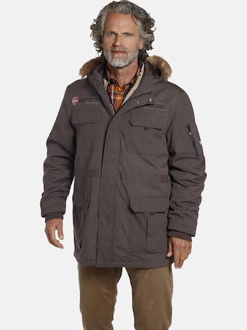 Jan Vanderstorm Winterparka ' Dolf ' in Bruin: voorkant