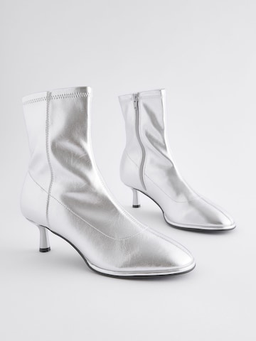 Next Ankle Boots 'Forever Comfort® ' in Silver