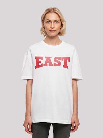 T-shirt oversize 'Disney High School Musical The Musical East High' F4NT4STIC en blanc : devant