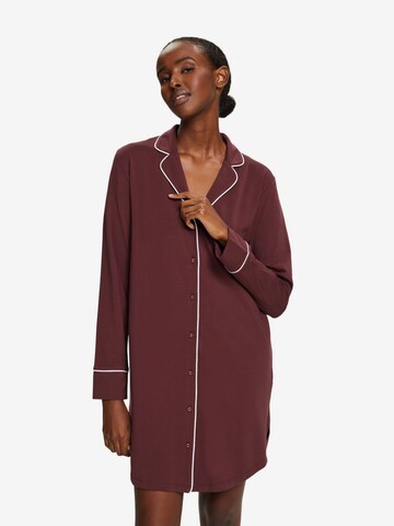 Chemise de nuit ESPRIT en marron : devant