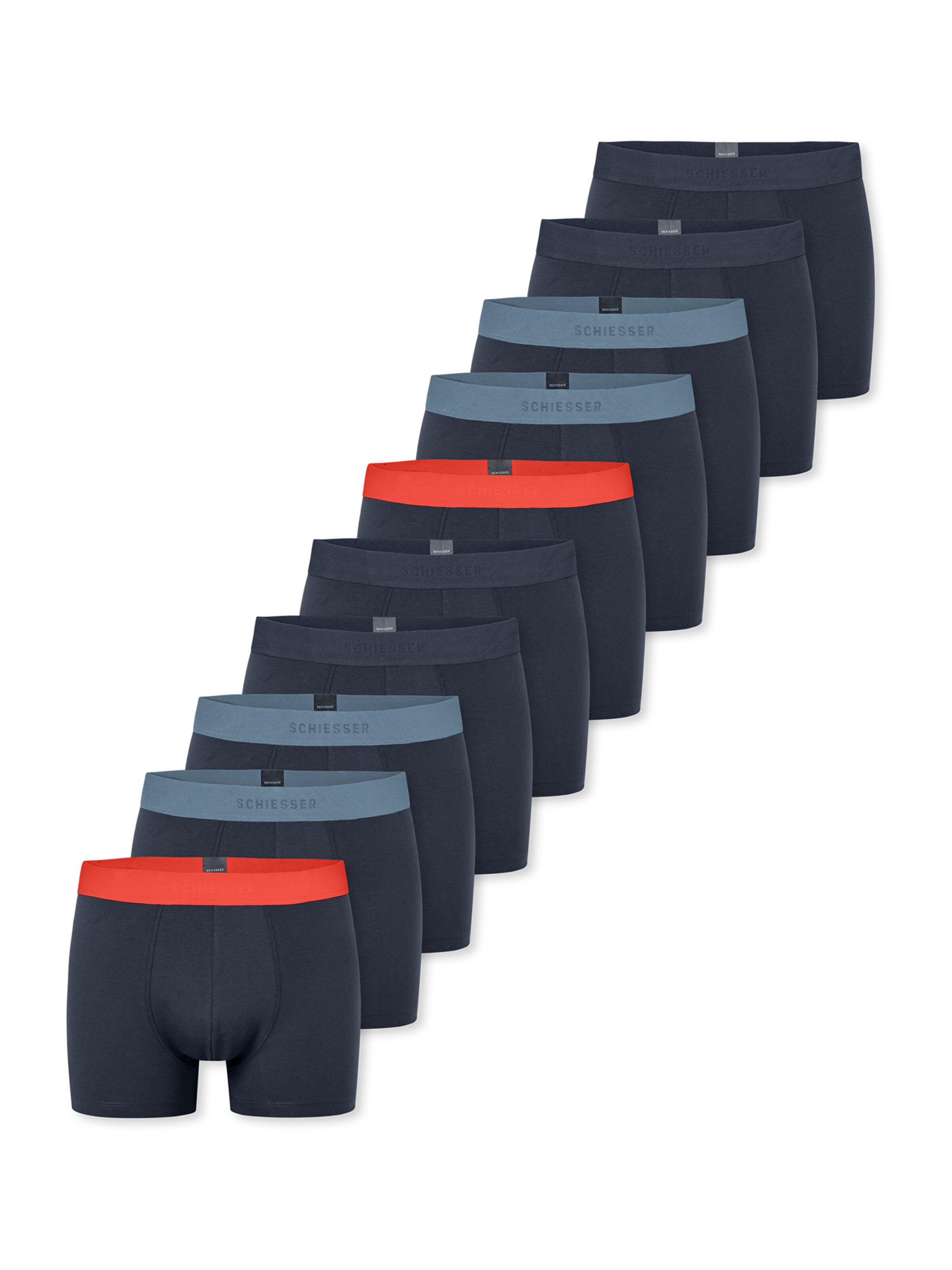 SCHIESSER Trunk ' 95/5 ' in Blau: Vorderseite