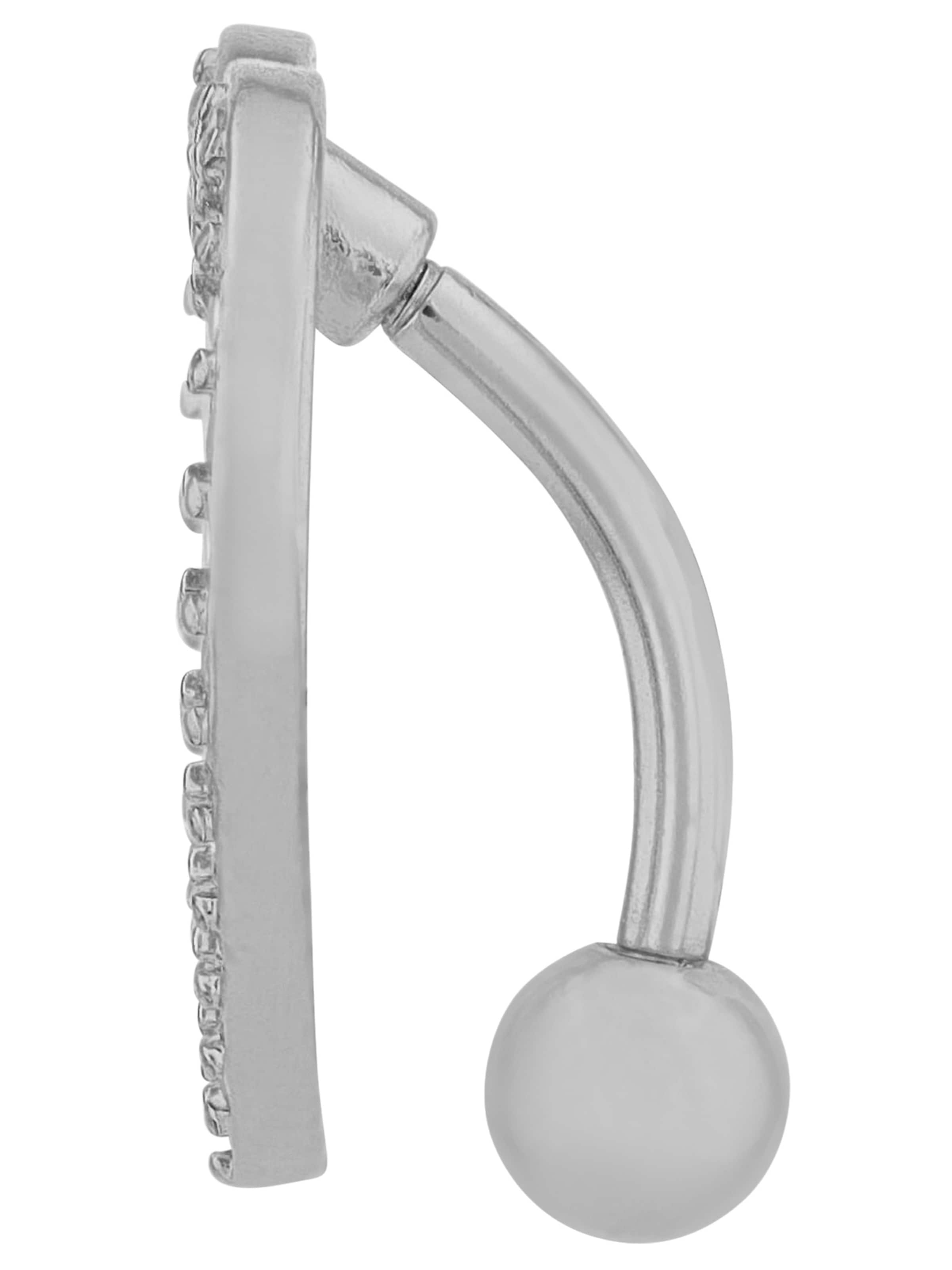 Akzent Piercingschmuck 'Zirkonia'‌‌‌‌‌‌‌‌‌‌ in Silber