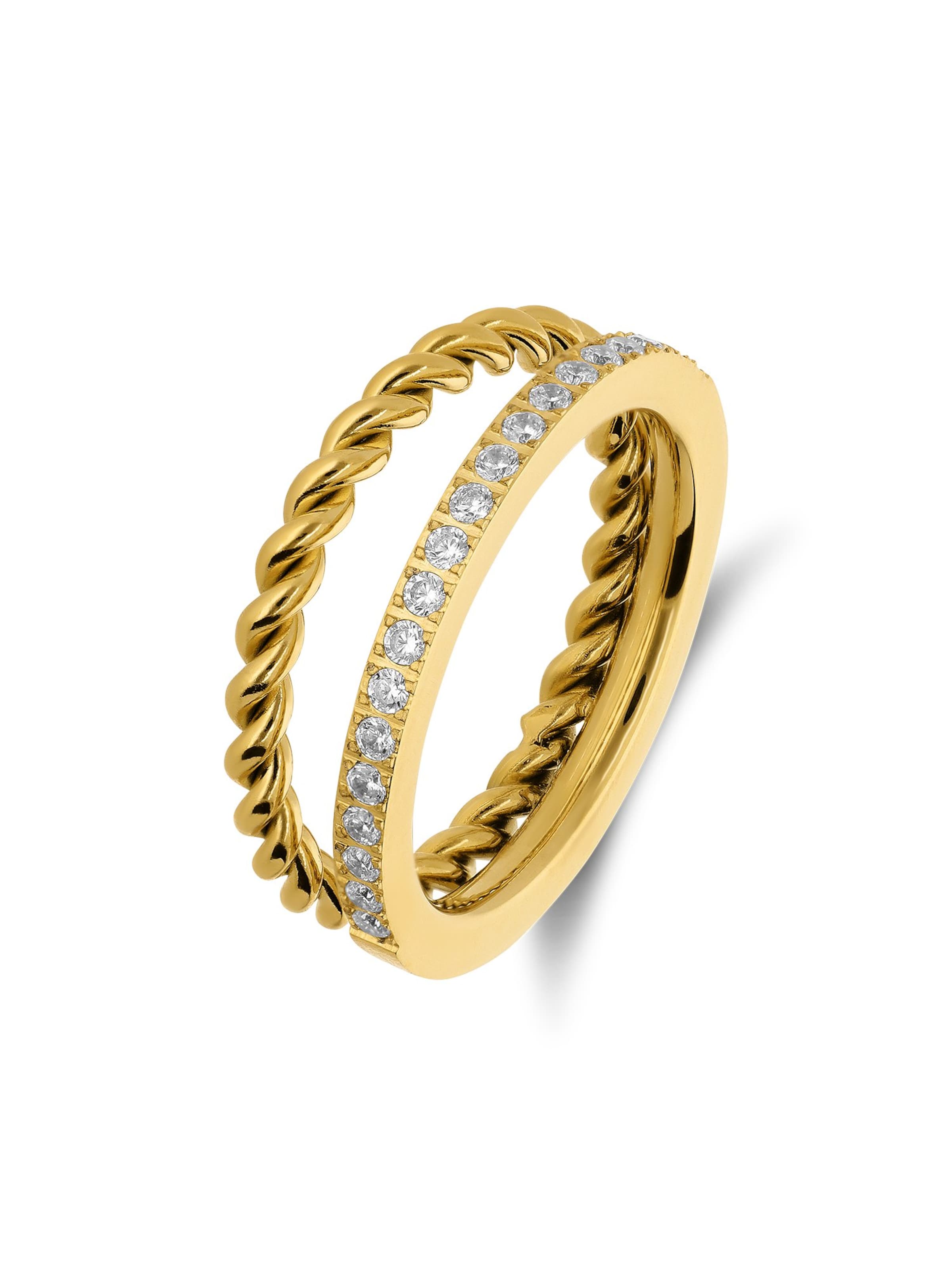 Lucardi Ring in Goud: voorkant