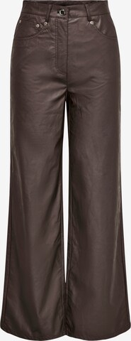 ONLY Wide leg Broek 'Hope-Mady' in Bruin: voorkant