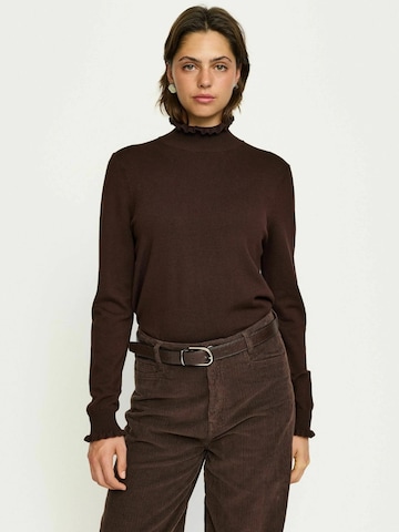 Soft Rebels Sweater 'SRVibe' in Brown: front