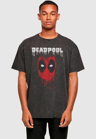 ABSOLUTE CULT T-Shirt 'Deadpool - Dripping Head' in Schwarz: Vorderseite