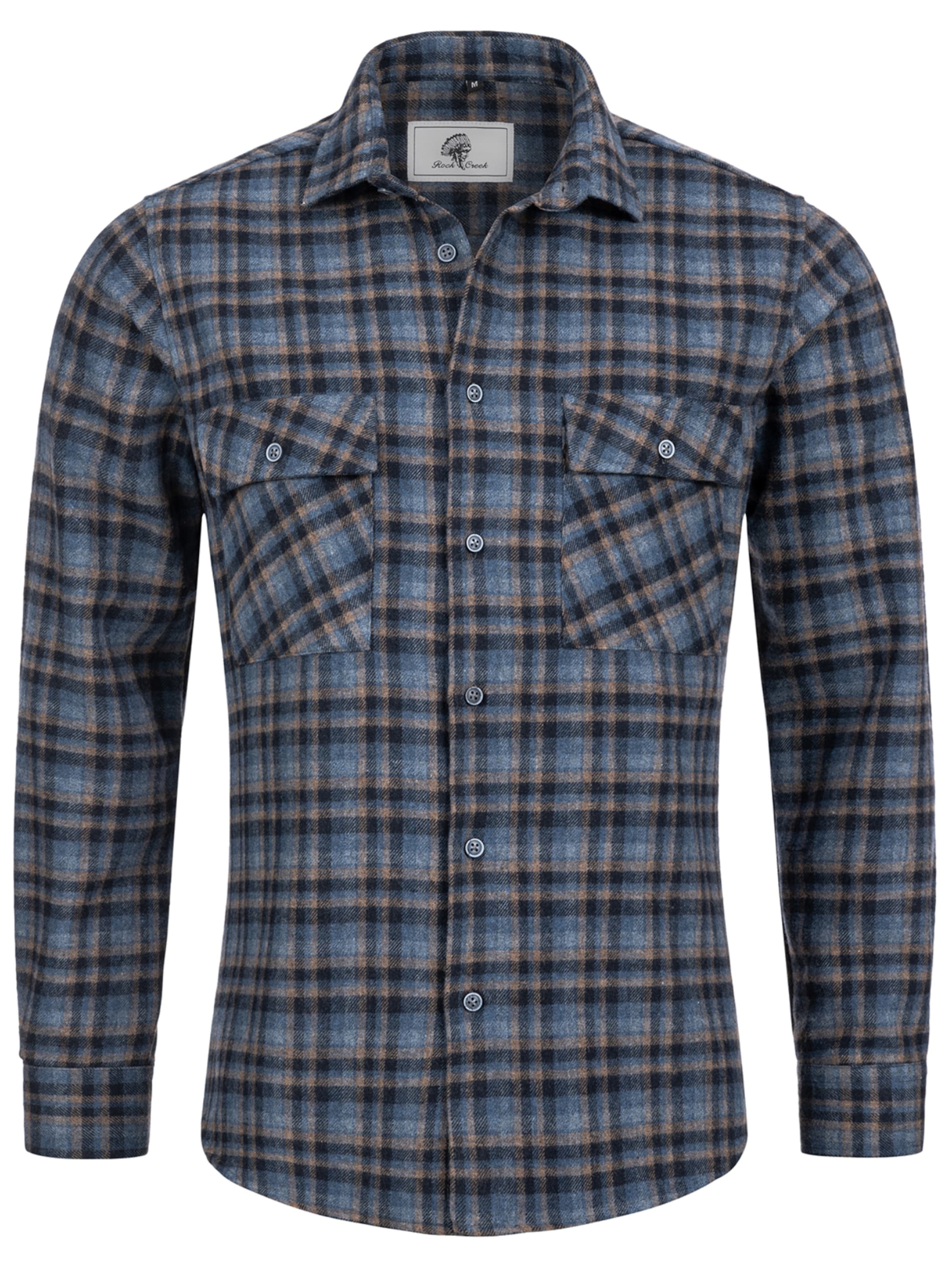 Rock Creek Hemd in Blau: Vorderseite