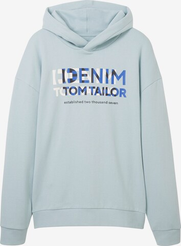 Sweat-shirt TOM TAILOR DENIM en bleu : devant