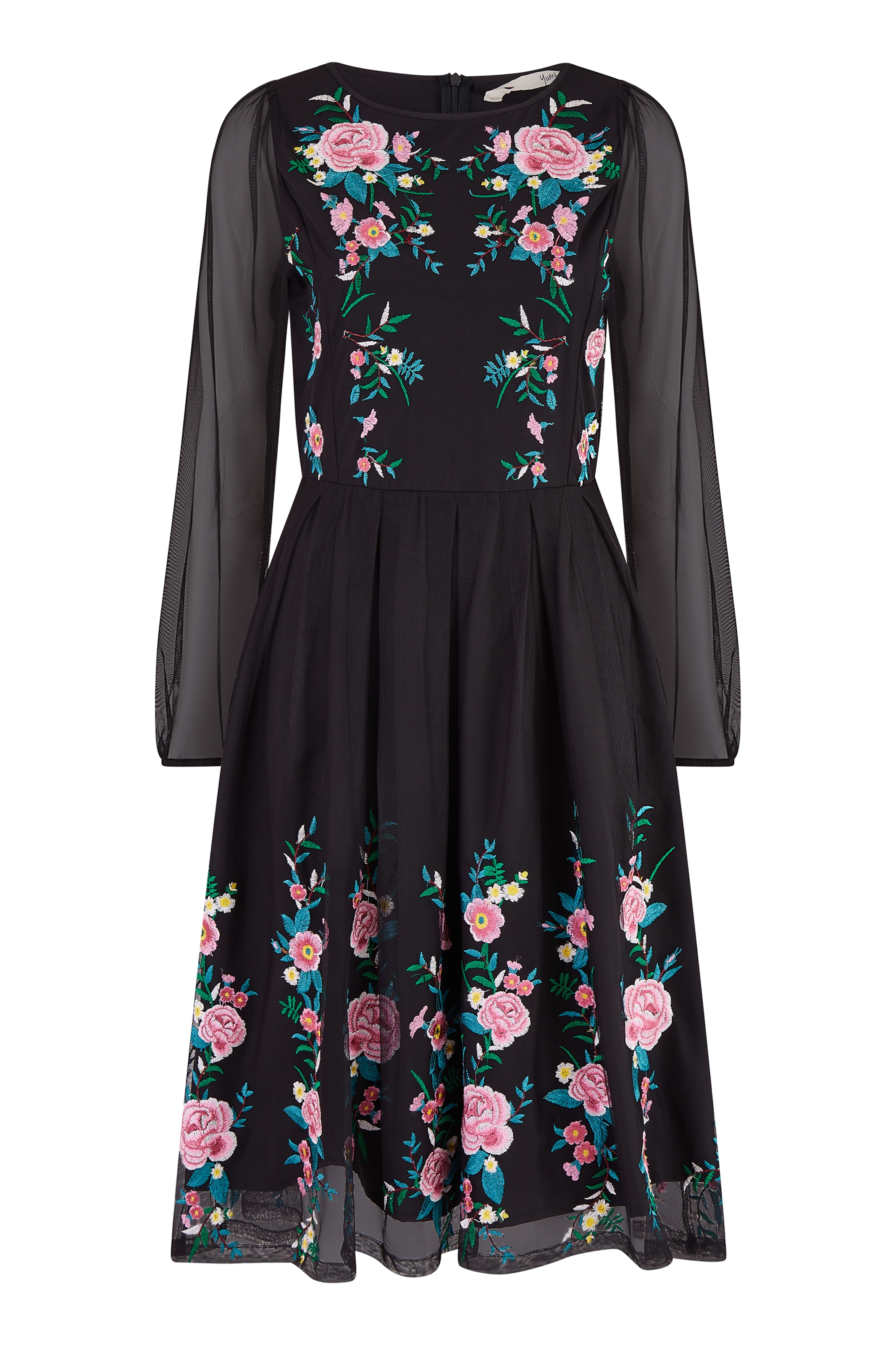 Yumi Cocktail Dress in Black: front