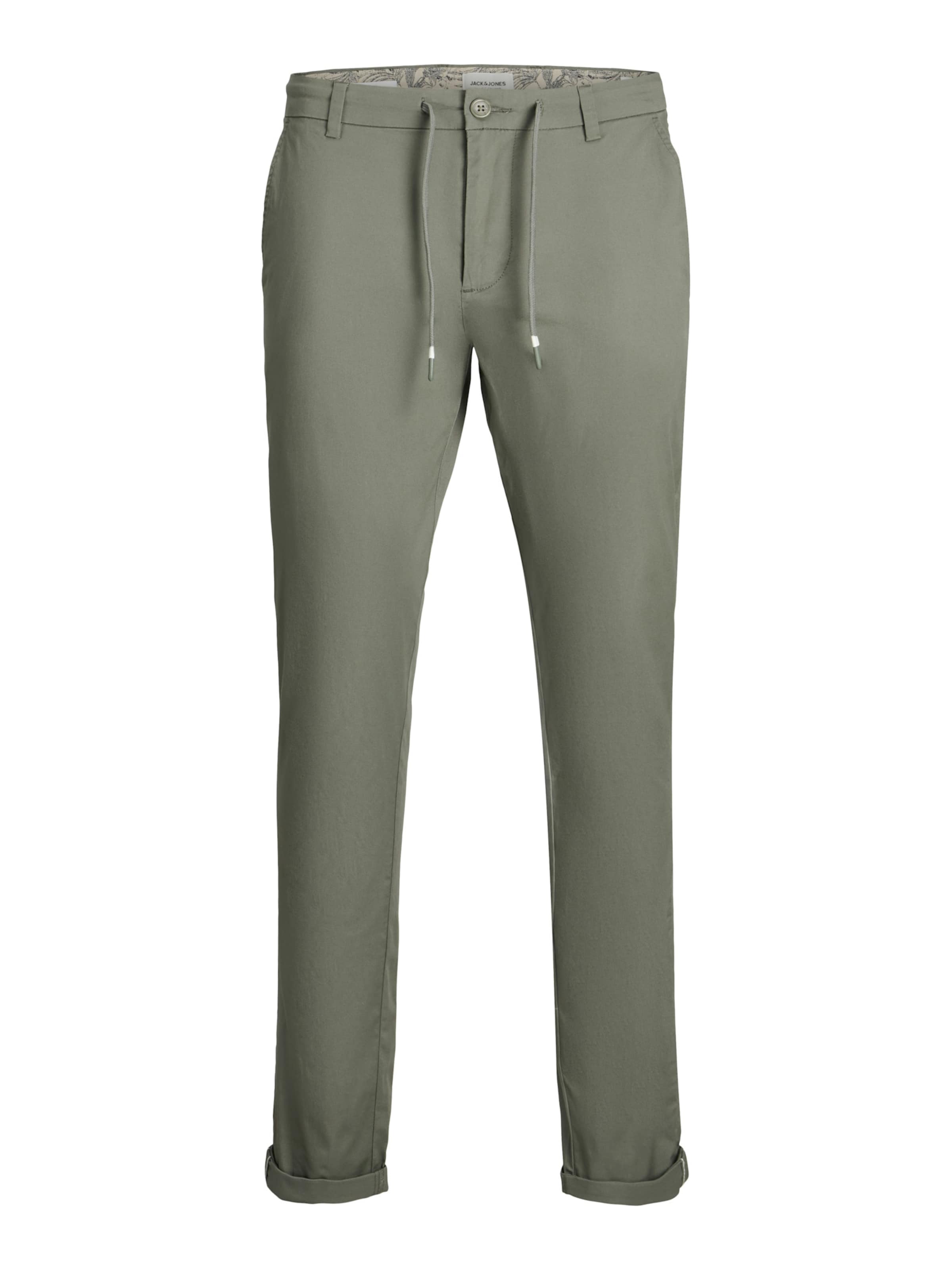 JACK & JONES Слим Брюки-чинос 'MARCO SUNNY' в Серый: спереди