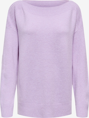 Pull-over 'ONLWINNIE' ONLY en violet : devant