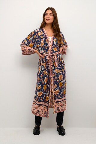 Cream Kimono 'Noppi' in Blue: front