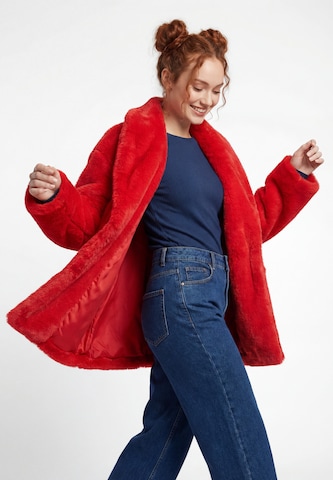 Veste mi-saison taddy en rouge : devant