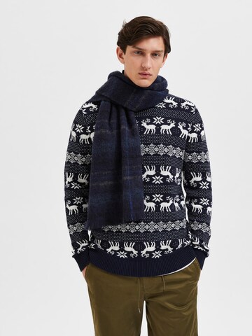 SELECTED HOMME Pullover 'Deer' in Blau