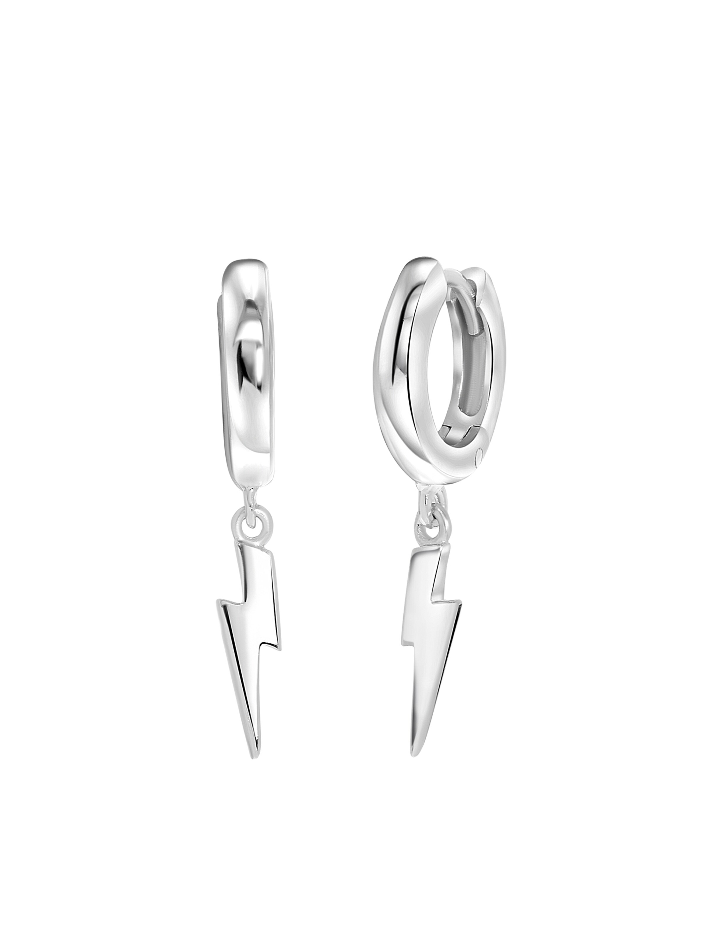 Lucardi Earrings in Silver: front