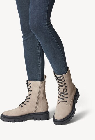 TAMARIS Lace-Up Ankle Boots in Grey