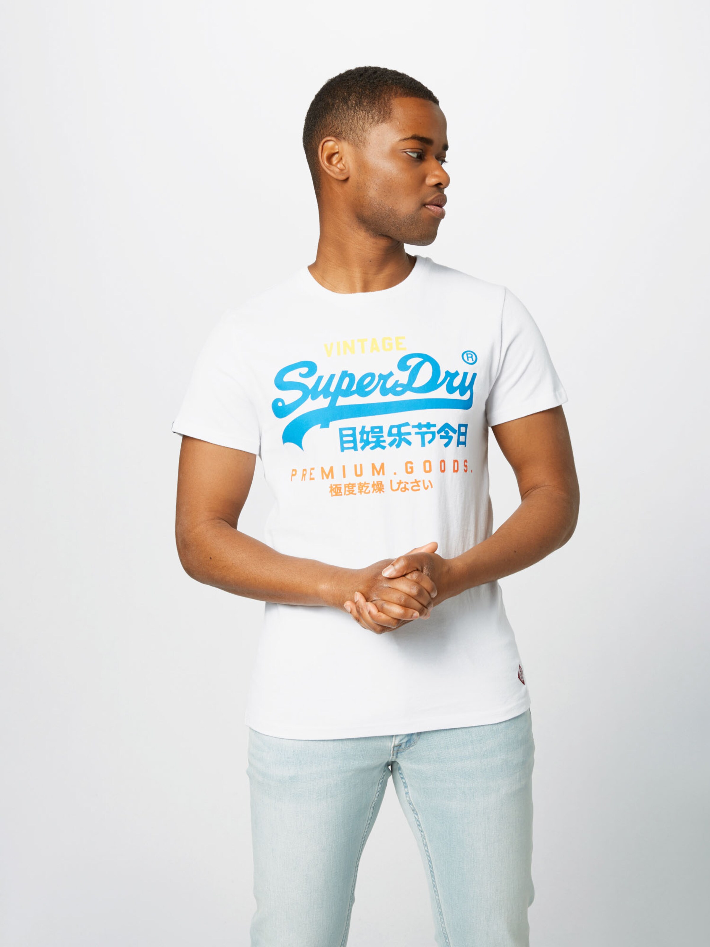 Männer Große Größen Superdry T-Shirt in Weiß - BQ53950 Männer Große Größen Superdry T-Shirt in Weiß - BQ53950