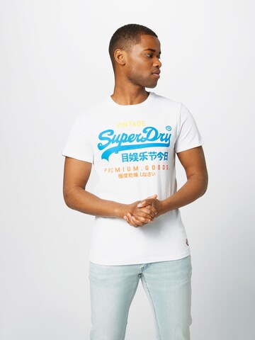 Superdry T-Shirt 'Vintage' in Weiß: predná strana