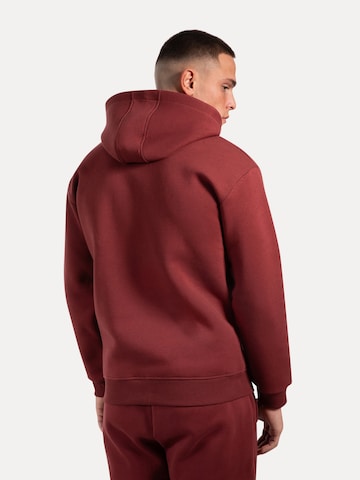 Smilodox Ilyas Basic Zipper Hoodie in Rot