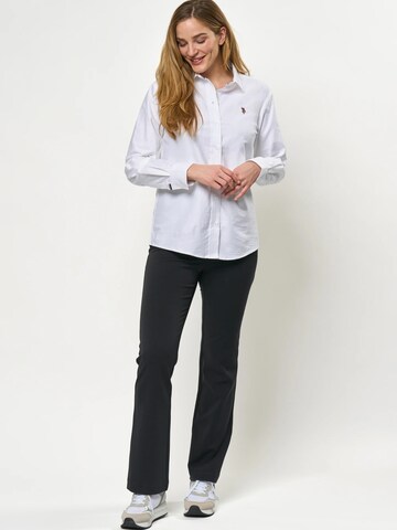 U.S. POLO ASSN. Bluse 'Gina' i hvid
