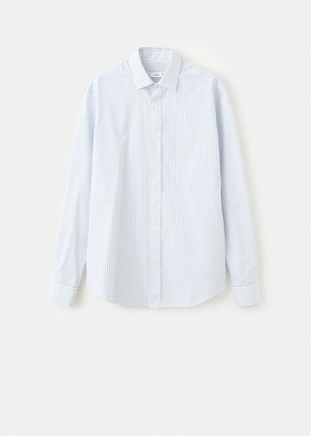 MANGO MAN Button Up Shirt 'Playr' in Blue: front