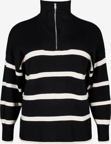 Zizzi Sweater 'ZOE' in Black: front
