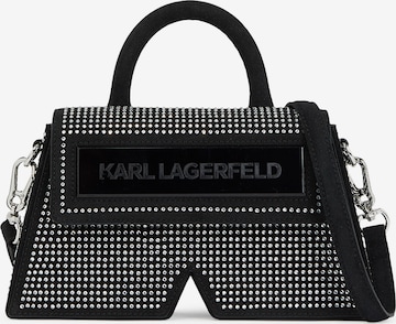 Karl Lagerfeld - Bolso de mano 'Crystal' en negro: frente