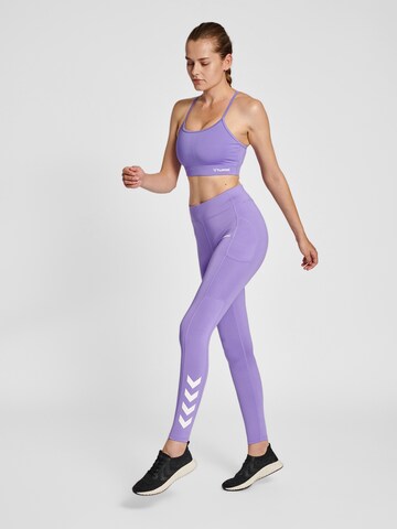 Hummel Skinny Workout Pants 'Chipo' in Purple