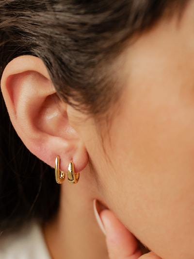 Hey Happiness Earrings 'Dome Hoop' in Gold, Item view