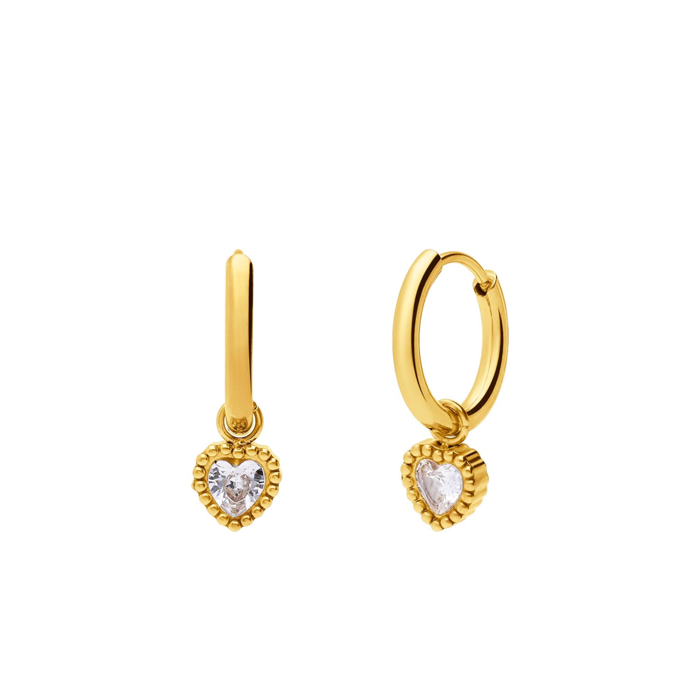 Lucardi Ohrringe in Gold: Vorderseite