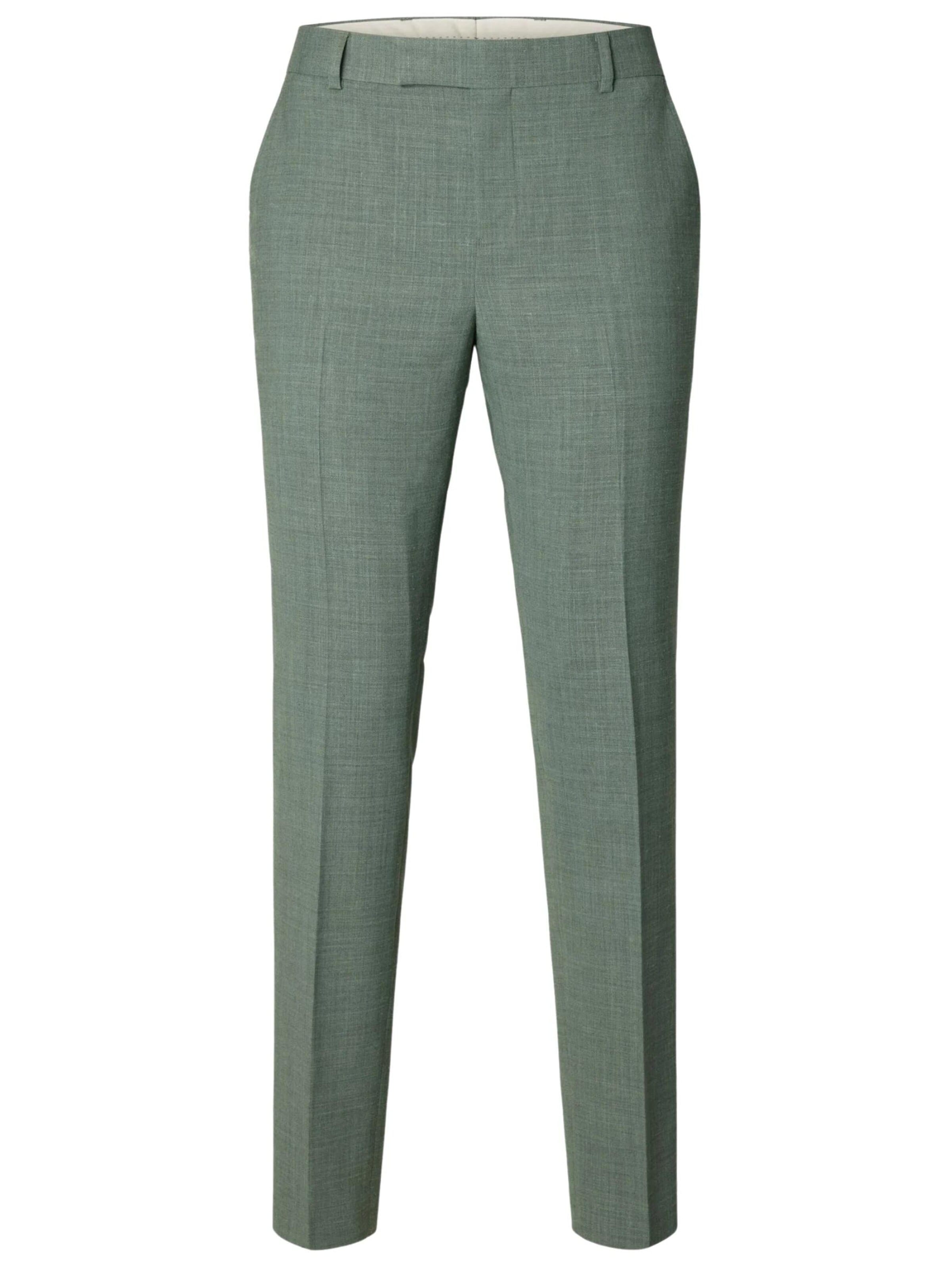 SELECTED Slimfit Broek '16087871' in Groen: voorkant