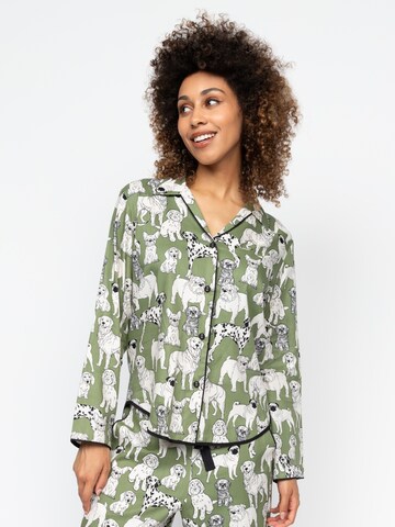 Cyberjammies Schlafshirt 'Nancy' in Grün: Vorderseite