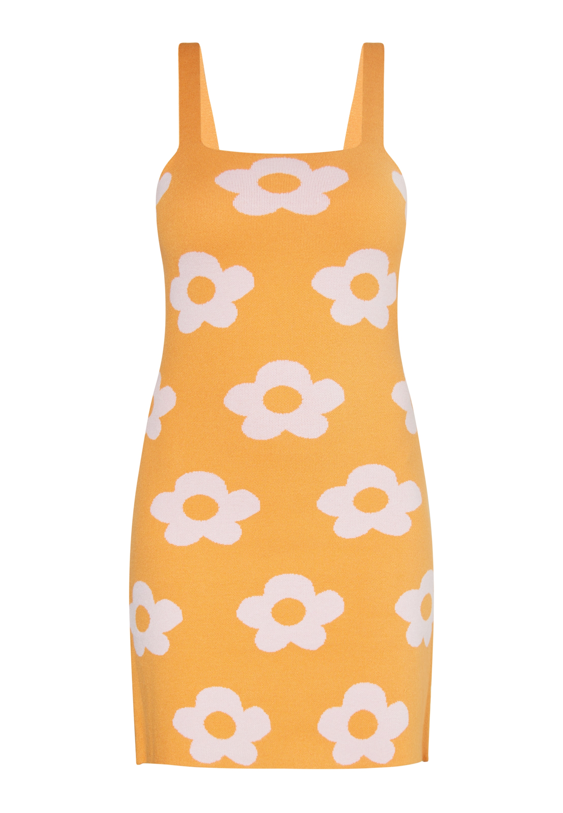 swirly Pletené šaty - Oranžová: predná strana