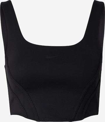 NIKE Bustier Sport-BH in Schwarz: predná strana