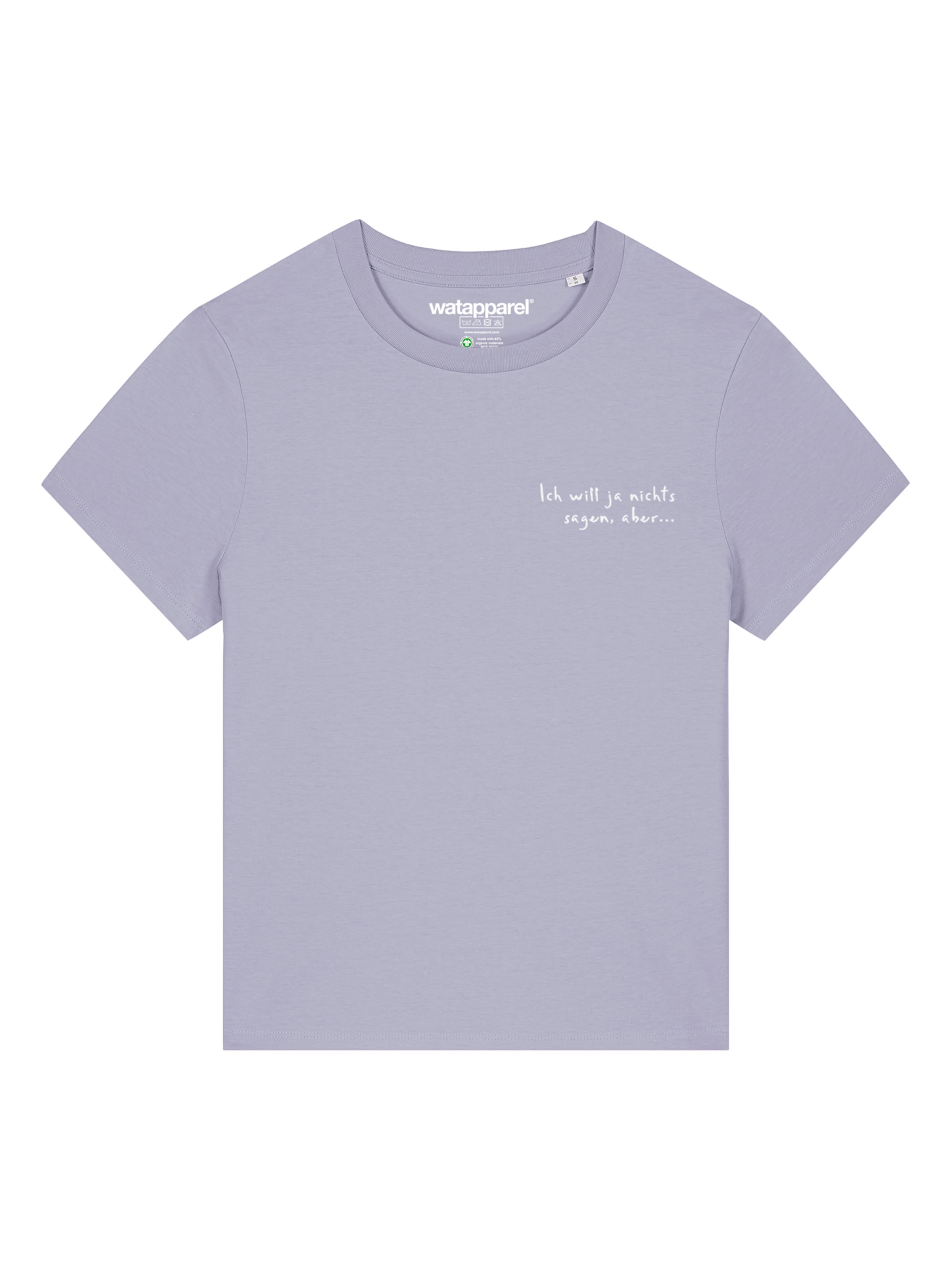 Watapparel T-Shirt 'Ich will ja nichts sagen aber' in Lila: Vorderseite
