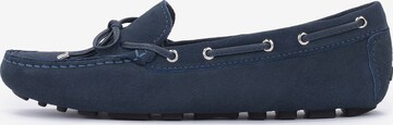 Kazar Moccasins in Blue: front