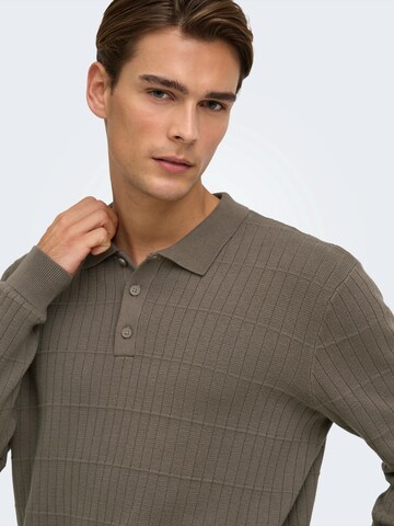 Only & Sons - Jersey 'ONSMIX' en marrón: frente