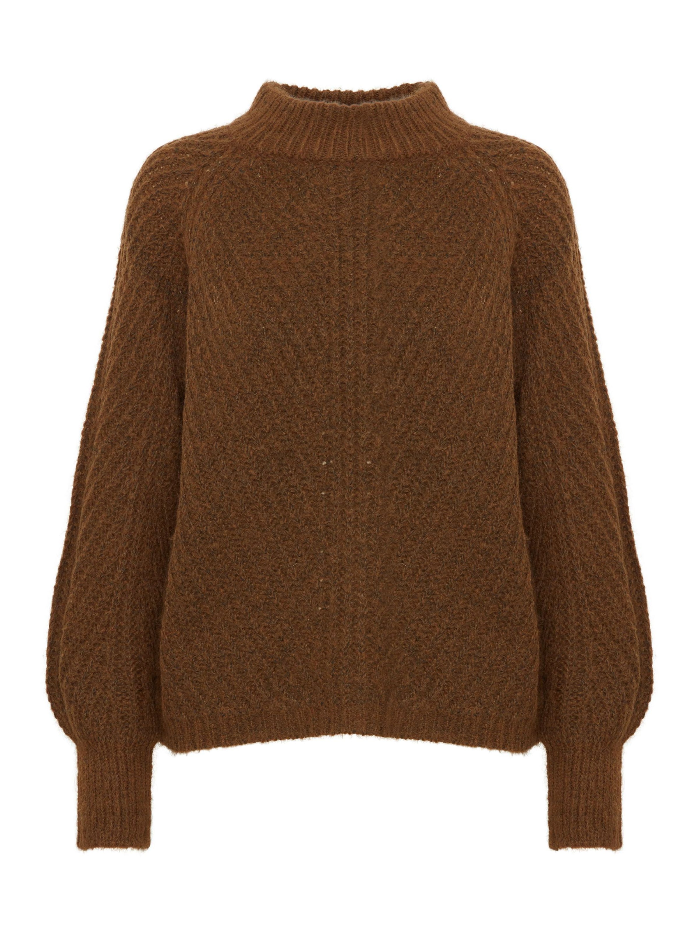 b.young Pullover 'Oksana' in Braun: Vorderseite